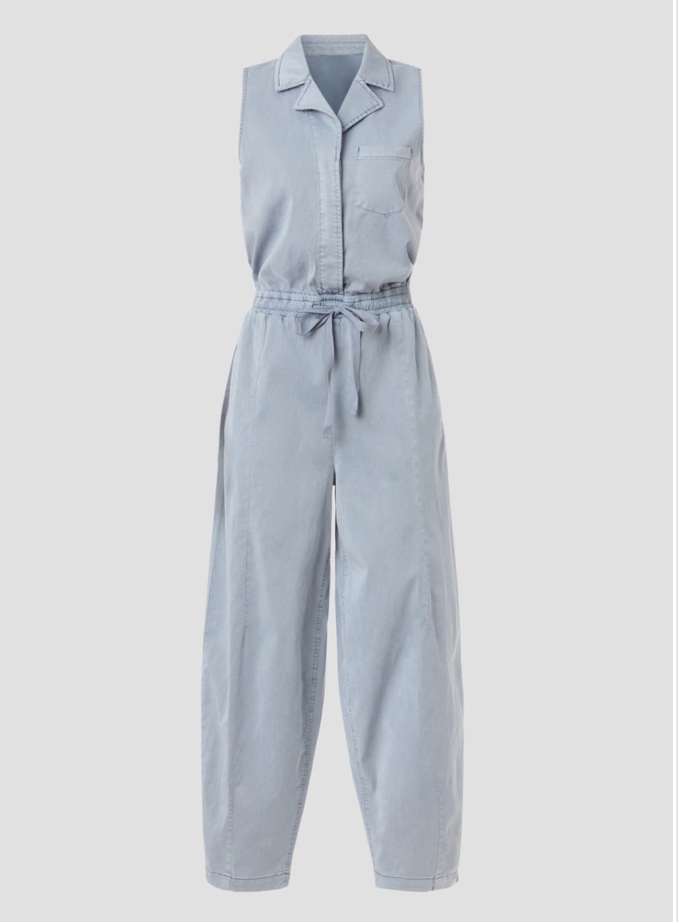 Splendid Light Blue Sleeveless Wide-Leg Jumpsuit